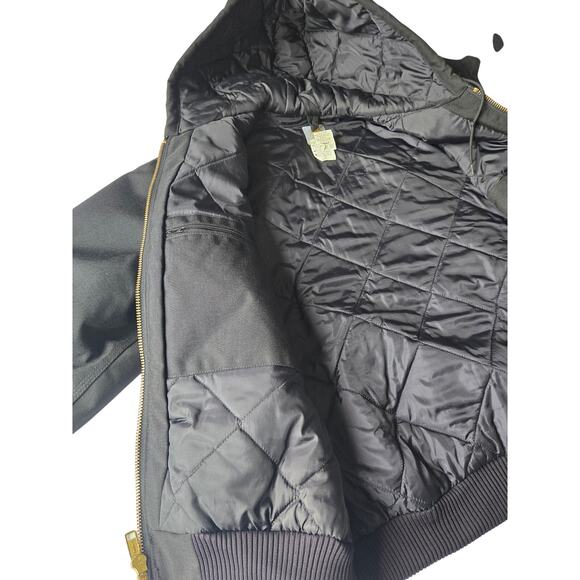 Carhartt Black Loose Fit Quilted Liner Full Zip Men's Coat XL - Picture 9 of 11